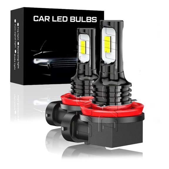 H11/H8/H16 LED Fog Light Bulbs or DRL for 2010-2019 Chevrolet Cruze 10000lm 6000K Cool White Fog Lamps, Plug and play, 2 pcs