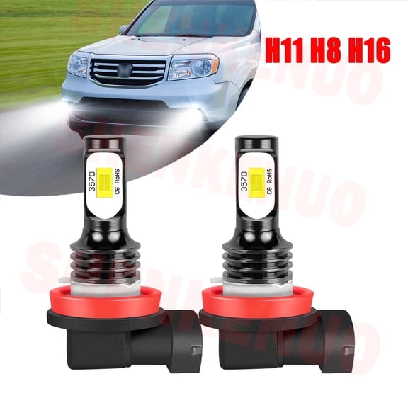 H11/H8 LED Light Bulbs for Honda Pilot 2006-2015 2016 2017 2018 H11 Fog Lights 2pcs