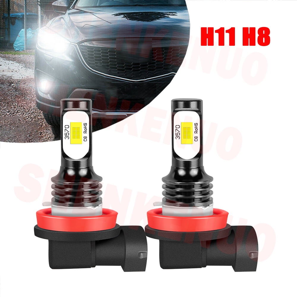 H11/H8 LED Light Bulbs for Mazda CX-5 2013 2014 2015 2016 2017 2018 H11 Fog  Lights 2pcs