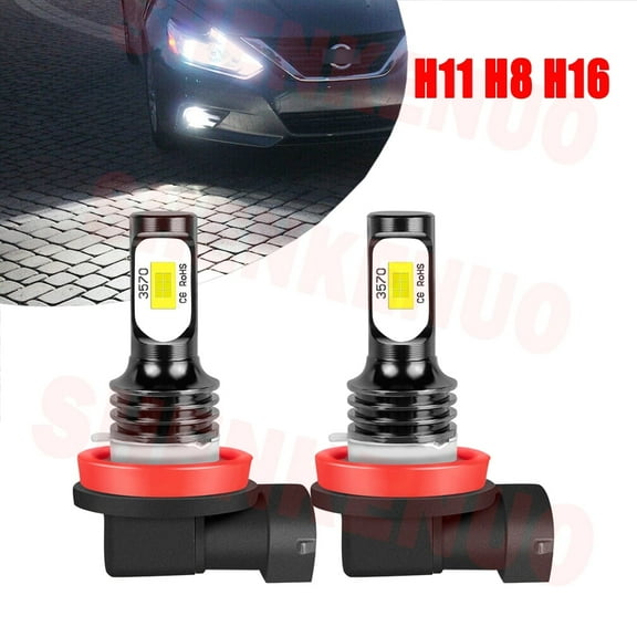H11/H8 LED Light Bulbs for Nissan Versa 2007-2015 2016 2017 2018 2019 2020 2021 H11 Fog Lights 2pcs