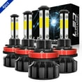 thumbnail image 1 of H11/H9 High/Low Beam for Lexus CT200h 2011-2017 LED Headlight Bulbs White 6000K 4pcs, 1 of 9