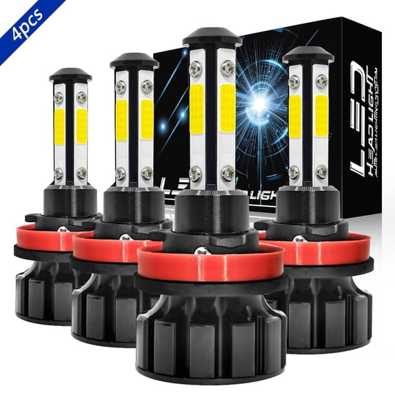 H11/H9 High/Low Beam for Nissan Pathfinder 2017-2020 LED Headlight Bulbs White 6000K 4pcs
