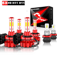 thumbnail image 1 of H11/H9 LED Headlight Hi-Low Beam H8 Fog Light 6x Bulbs 6000k For Buick LaCrosse 10-13, 1 of 14