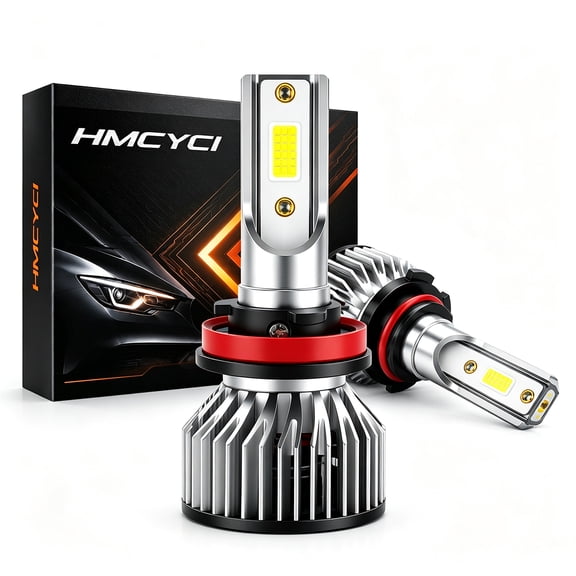 H11 LED Bulb for 2009-2014 Hyundai Genesis Low Beam 16000LM 2Pcs Super Bright Halogen Replacement Canbus Error Free Replaces H11LL