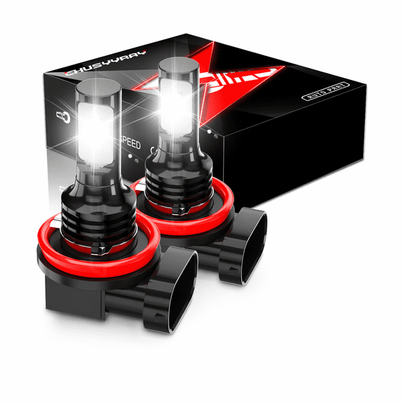 H11 LED Fog Light Bulbs, 50W Fanless Design 50000 Hours Service Life Easy Installation Automotive Fog Light, Pack of 2