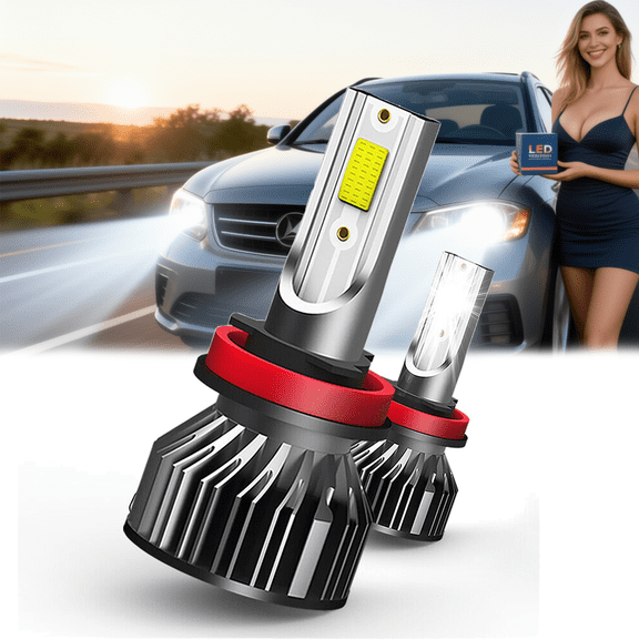 H11 LED Headlight Bulb For 2016-2018 Chevrolet Cruze,Standard High Beam or Low Beam or Fog Light Bulb,H11 White Headlight Bulbs,High Brightness Headlight Bulb, Pack of 2