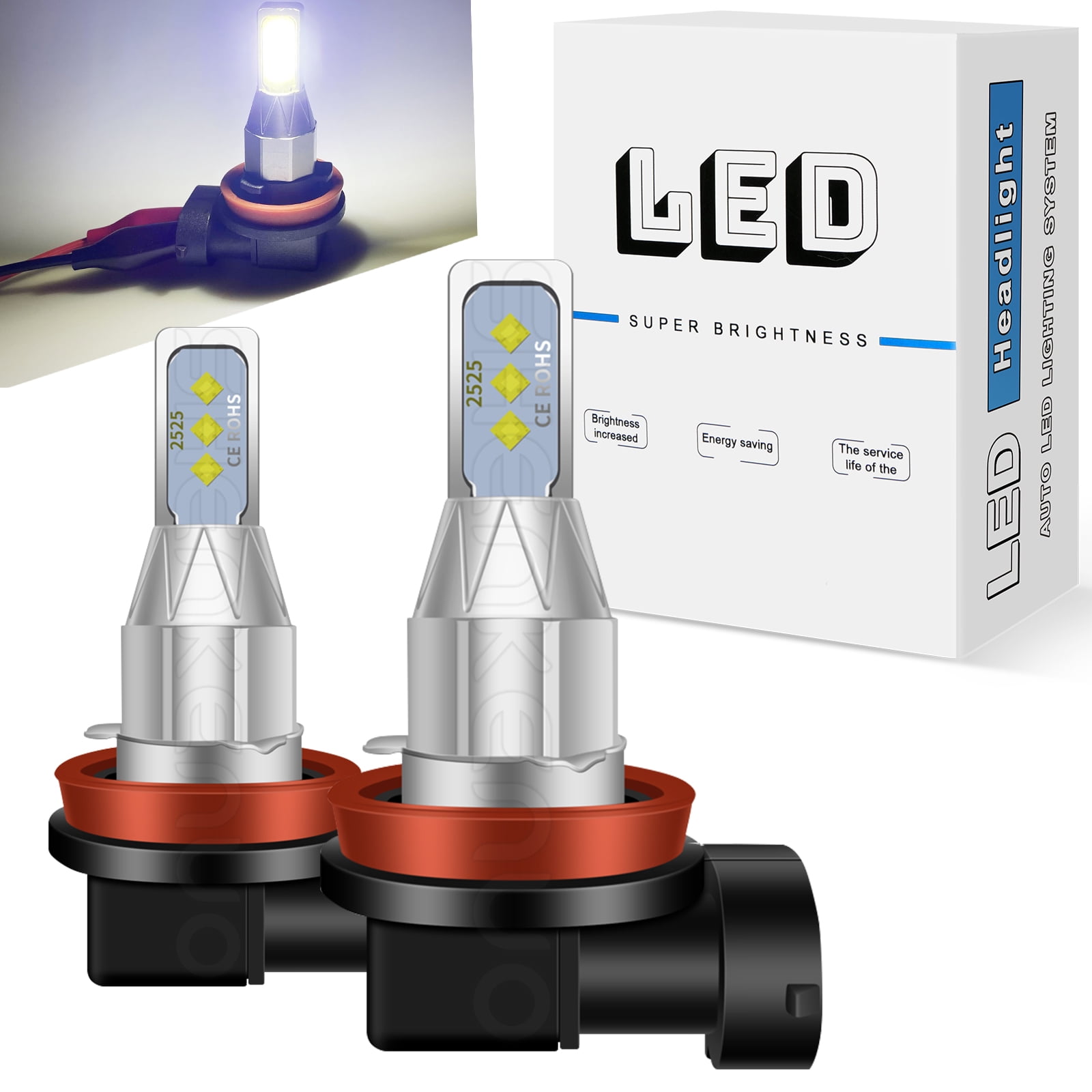 H11 LED Headlight Bulbs Low or FogLight for Nissan Altima 2007-2018 ...
