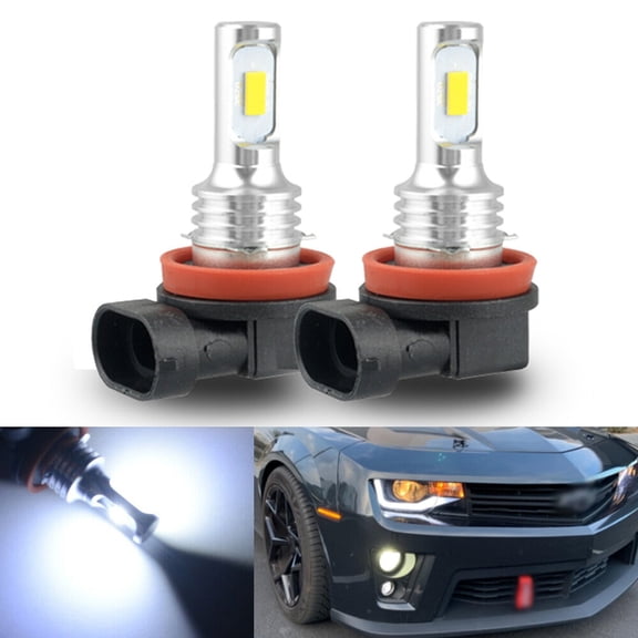 H11 LED Headlight Super Bright Bulbs LOW BEAM Conversion Kit White 6000K 2-Pack