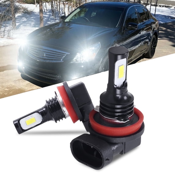 H11 LED Light Bulbs for Infiniti FX35 2006 2007 2008 2009 2010 2011 2012 H8 Fog Lights 2pcs
