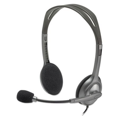 H111 Binaural Over-The-Head, Stereo Headset, Black/silver | Bundle of 2 Each