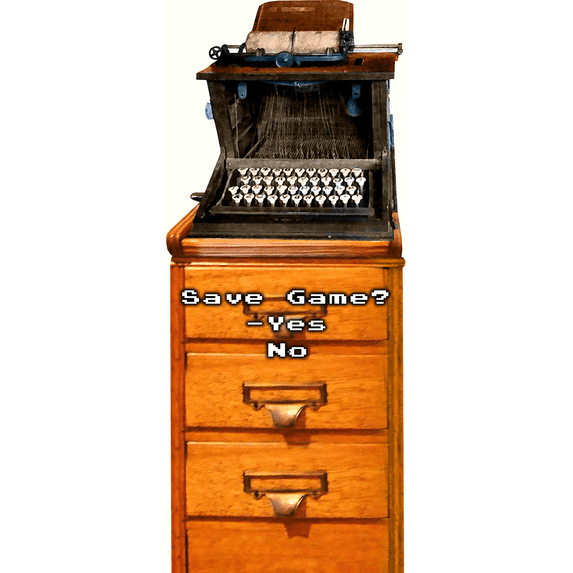 H12009  VG Survival Horror Save Typewriter