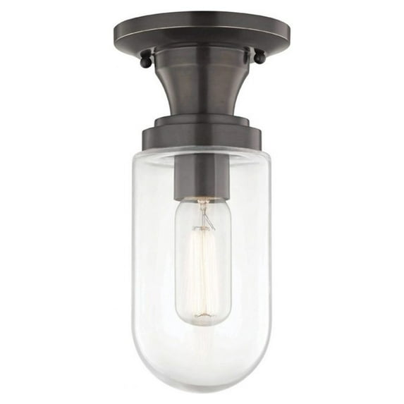 H124601-OB-Mitzi-Clara-One Light Semi-Flush Mount in Style-4.75 Inches Wide by 11 Inches High-Old Bronze Finish