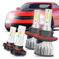 thumbnail image 1 of H13 9008 High&Low Beam for Chevy Camaro 2010-2013 LED Headlights H16 Fog Lights 4pcs, 1 of 13