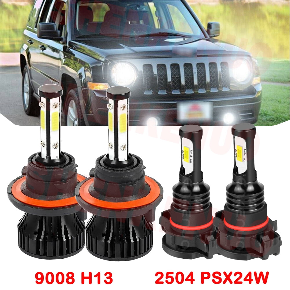 H13 9008 High&Low Beam for Jeep Patriot 2010 2011 2012 2013 2014 2015 2016 2017 LED Headlights