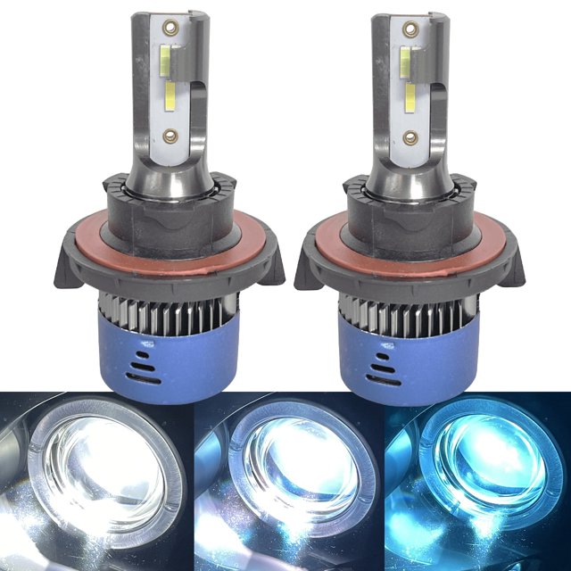 H13 9008 Ice Blue LED Fog Light Bulbs 3In1 6000K 8000K 10000K