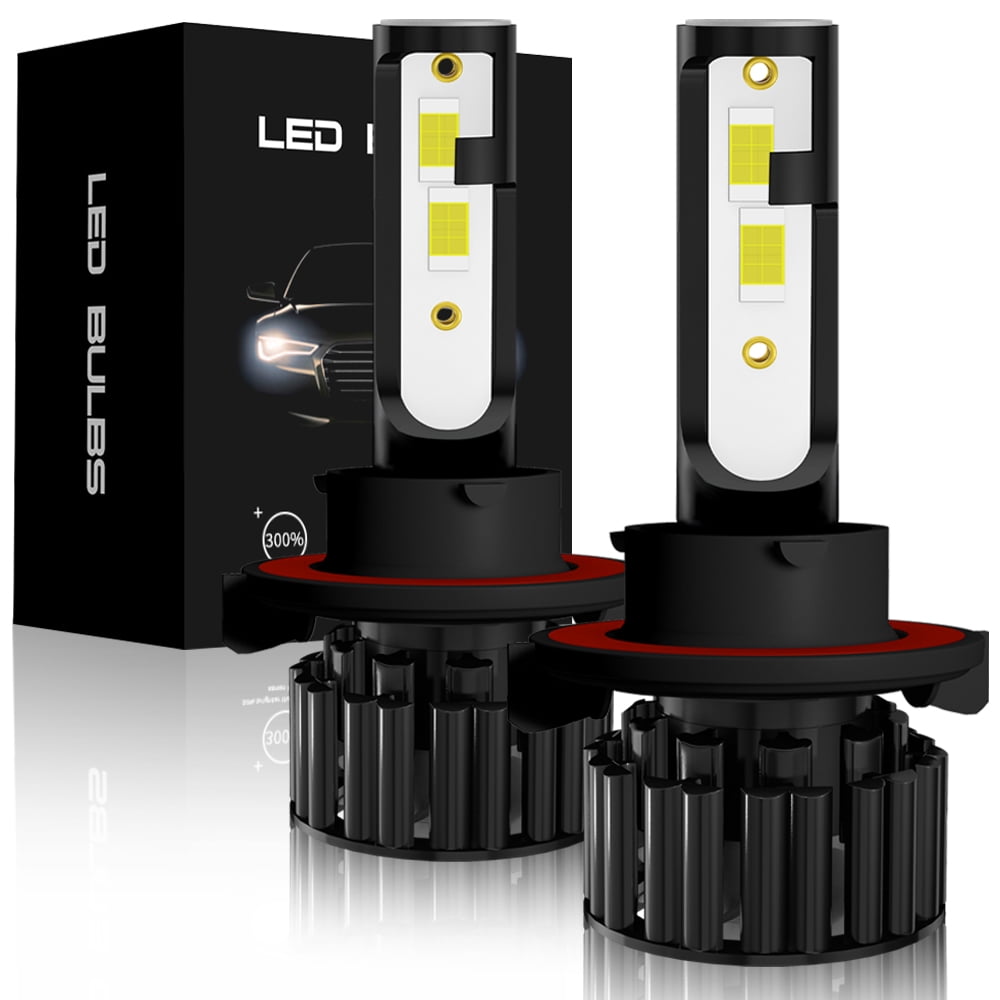 H13/9008 LED Headlight Bulbs, 600 Brighter Dual Beam LED Bulbs, 6000K