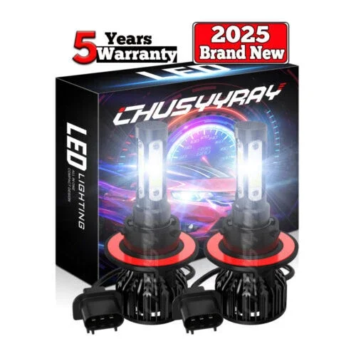 H13 9008 LED Headlight Bulbs Kit 10000W 1000000LM Hi/Lo Beam Super White Bright