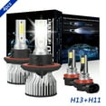 thumbnail image 1 of H13 H11 High Low Beam Fog Light for Pontiac Torrent 2006-2009 LED Headlight Bulb 6000K White 4pcs, 1 of 14