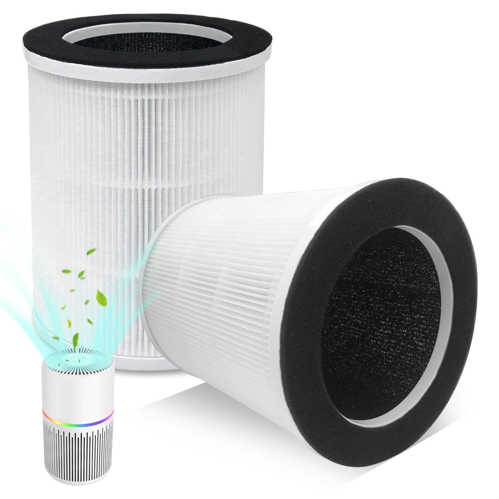 AP206 Filter Replacement,H13 HEPA Filters 2 Pack,Compatible with AIRFIRE HEPA AP206 Air Purifier,Model AP206,KJ100,Removes 99.997% Pet Dander,Odor, Dust, Pollen, Wildfire/Smoke.(White)