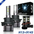 thumbnail image 1 of H13 Hi-Low Dual Beam+9145 Fog Light for Jeep Compass 2007-2009 LED Headlight Bulbs 4pcs, 1 of 15