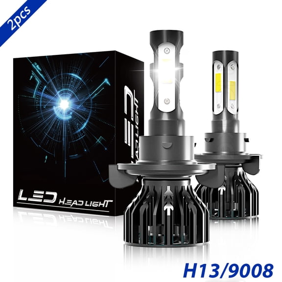 H13 High&Low Beam for Ford Flex 2009-2018 LED Headlight Bulbs Super Bright White 6000K 2x