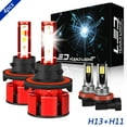 thumbnail image 1 of H13 High&Low Light+H11 Fog Light for Mini Cooper 2008-2014 LED Headlight Bulb 6000K White 4pcs, 1 of 12