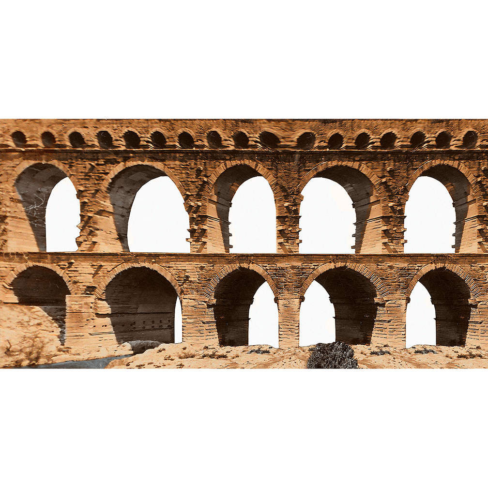 Pont du Gard Bridge Cardboard Standup Wall Art