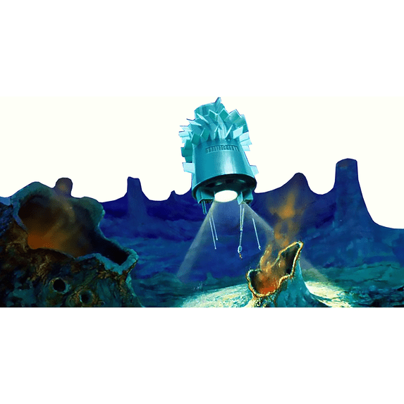 H13144 Extraterrestrial Europa Ocean Floor with Drone