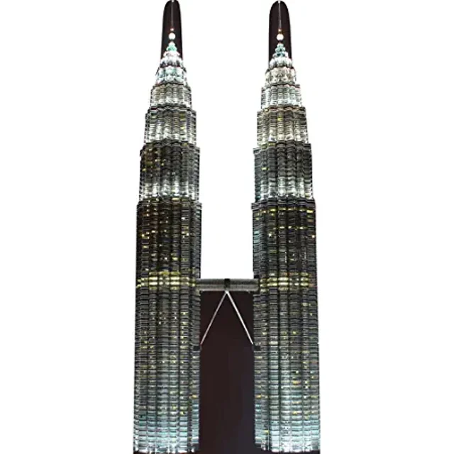 H13165 Petronas Twin Towers Malaysia Cardboard Cutout Back Drop Stand