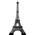 thumbnail image 1 of H13170 Eiffel Tower Black and White Silhouette, 1 of 2