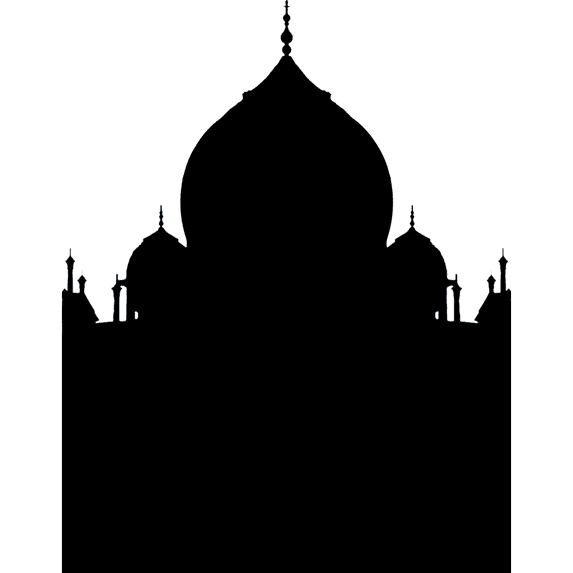 H13192 Taj Mahal Silhouette Tall