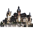 H13657 Peles Castle Romania Castle Carpathian Mountains Cardboard