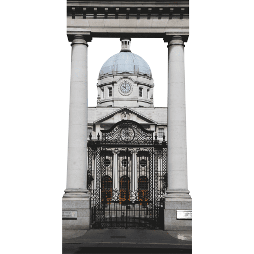 H13689 Irish Parliament House Gate Arch Dublin Ireland Ireland Irish Cardboard Cutout Standee Standup