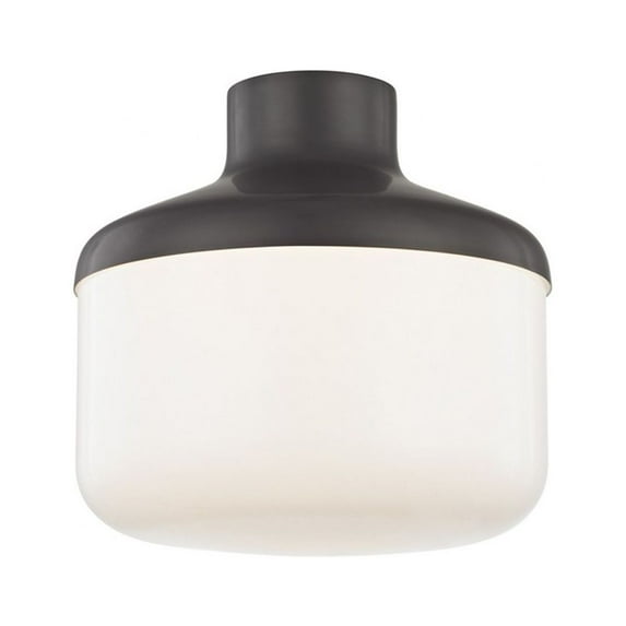 H144501L-OB-Mitzi-Livvy-One Light Large Flush Mount in Style-12 Inches Wide by 11 Inches High-Old Bronze Finish