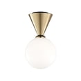 thumbnail image 1 of H148501S-AGB/BK-Mitzi-Piper-4W 1 LED Small Flush Mount in Style-7.5 Inches Wide by 13.25 Inches High-Aged Brass, Black Finish, 1 of 1