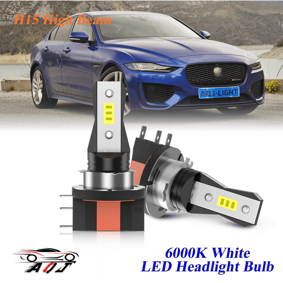 H15 LED High Beam Headlight Bulb Fit for Jaguar Xe 2016-2020 - 10,000LM 6500K White, Plug & Play, Pack of 2