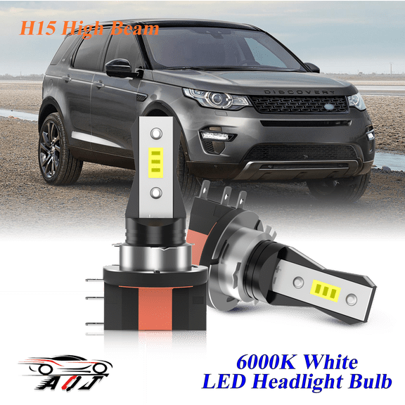 H15 LED High Beam Headlight Bulb Fit for Land Rover Discovery Sport 2015-2022 - 10,000LM 6500K White, Plug & Play, Pack of 2