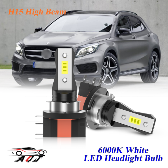 H15 LED High Beam Headlight Bulb Fit for Mercedes-Benz GLA250 2014-2020 - 10,000LM 6500K White, Plug & Play, Pack of 2