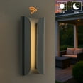 thumbnail image 1 of H15" Matte Black 24W Integrated LED Wall Sconce with Acrylic Shade Modern Simplicity Outdoor Wall Light with Dusk to Dawn Sensor for Porch  Garage, 1 of 11
