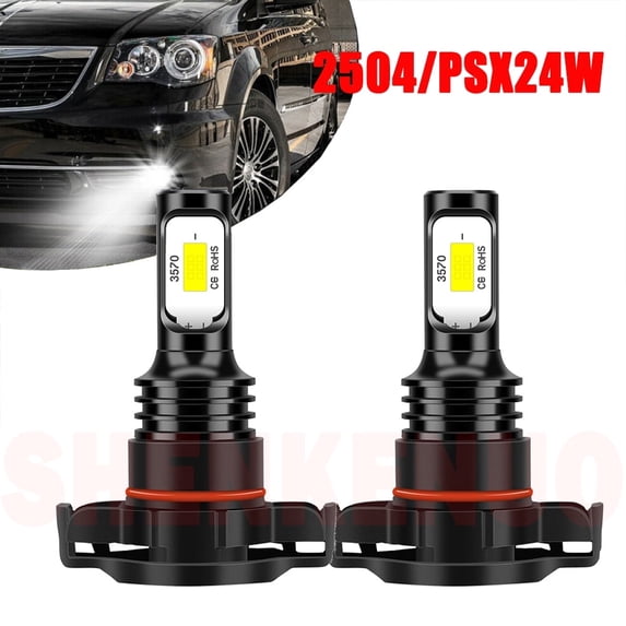 H16/2504 LED Light Bulbs for Chrysler 200 2011-2012 PSX24W Fog Lights 2pcs