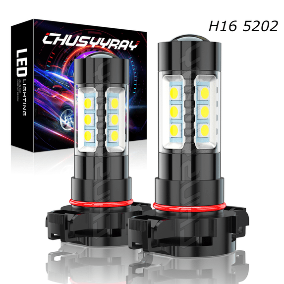 H16 5202 2504 LED Headlights Fog Light Bulbs Kit White Plug&Play Lamps Pack of 2