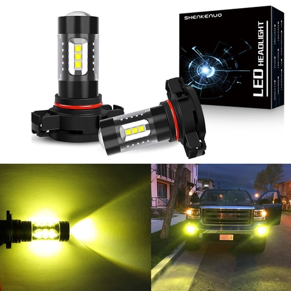 H16 5202 LED Fog Light Bulbs 3000K Yellow,Fit for Chevrolet Avalanche Tahoe(07-14) Camaro (10-13) Colorado (15-17),High Power 50W LED Bulbs for Signal, Turn, Brake, Parking, Tail, DRL Fog Lights