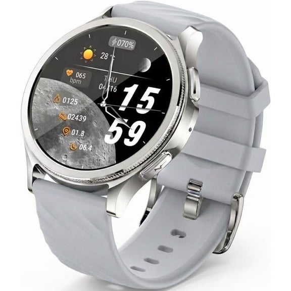 H16 Watch - 24/7 Real-Time HRV , , , Temp, Sleep & , AMOLED Display, Compatible with Android iOS