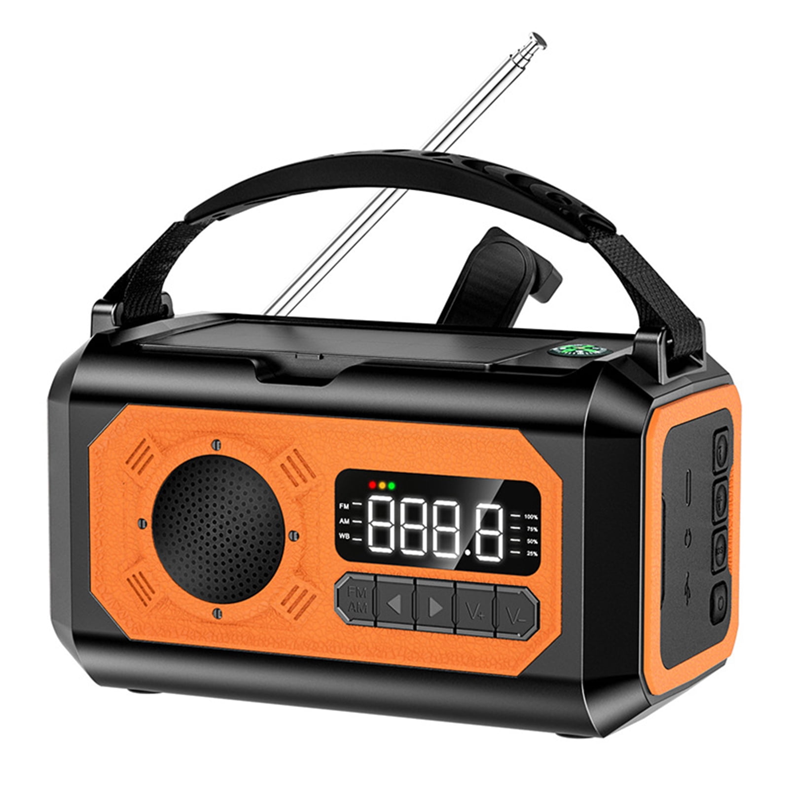 H17 handcranked generator radio compass flashlight solar power bank outdoor field lighting