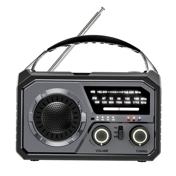 H21 Emergency Radio Bluetooth 5.3 Hand Crank Weather Radio, NOAA/AM/FM Solar Radio with SOS Alert Flashlight 16000mAh