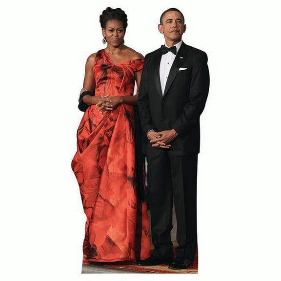 H25100 Michelle and Barack Obama Cardboard Cutout