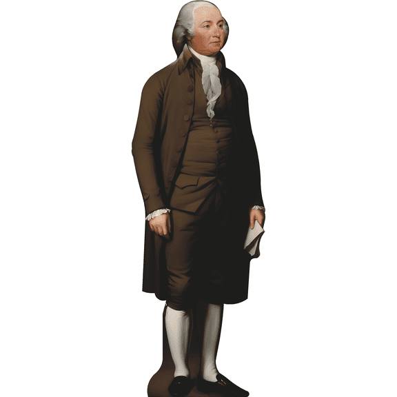 H25110 John Adams 2nd President Cardboard Cutout Standee Standup