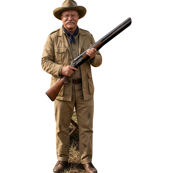 H25954 President Teddy Theodore Roosevelt On Safari Hunting Trip Cardboard Cutout Standee Standup