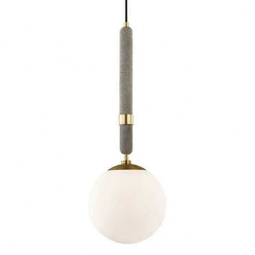 H289701L-AGB-Mitzi-Brielle-1-Light Large Pendant in Style-9.5 Inches Wide by 26.75 Inches High-Aged Brass Finish    -Traditional Installation