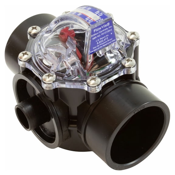 H2Flow FV-C-S FlowVis Flow Meter/Check Valve 2-2.5 Inch SPG with Safety Flapper
